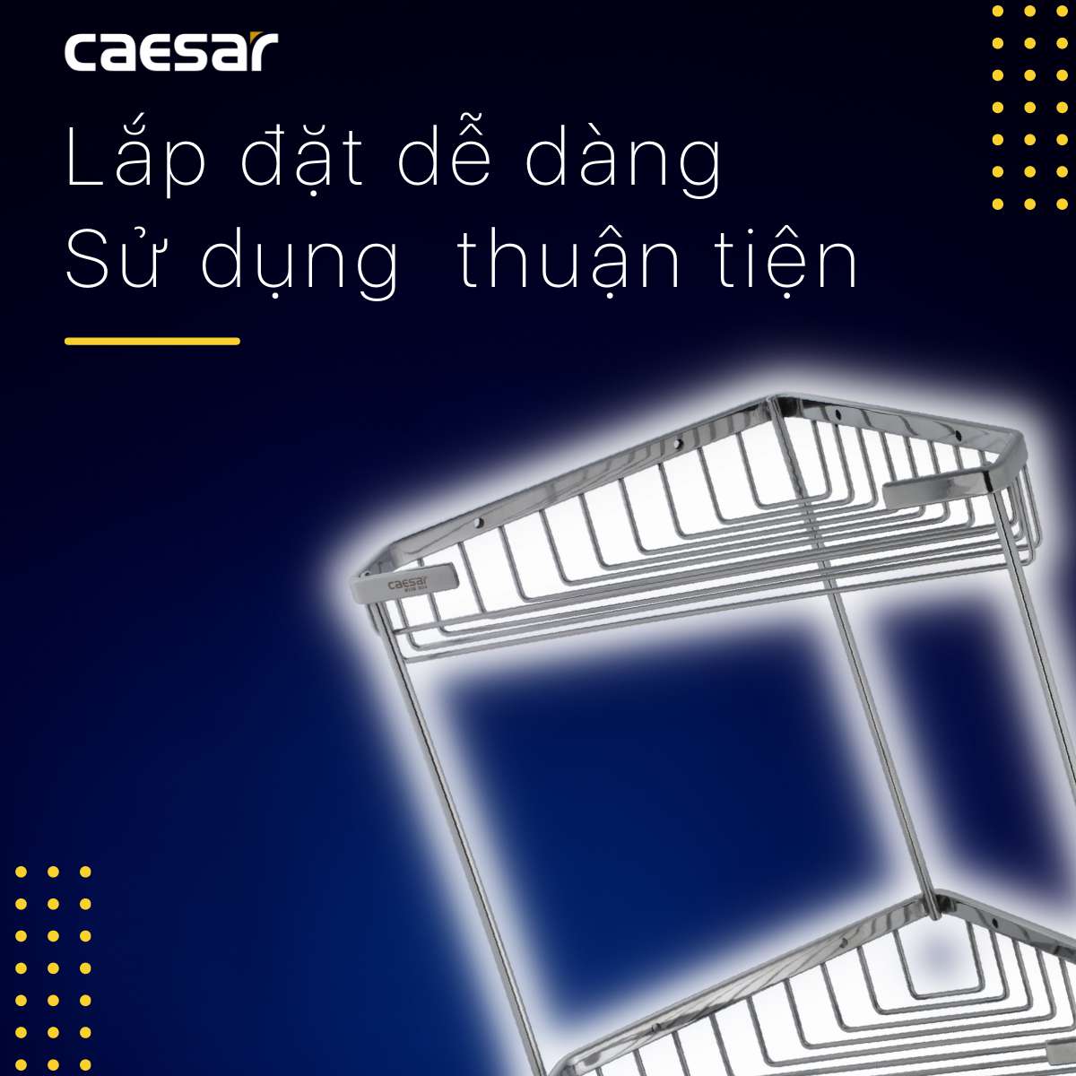 Kệ góc inox 2 tầng Caesar ST849
