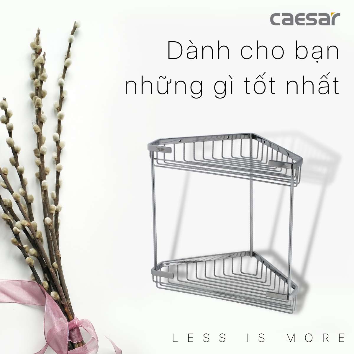Kệ góc inox 2 tầng Caesar ST849