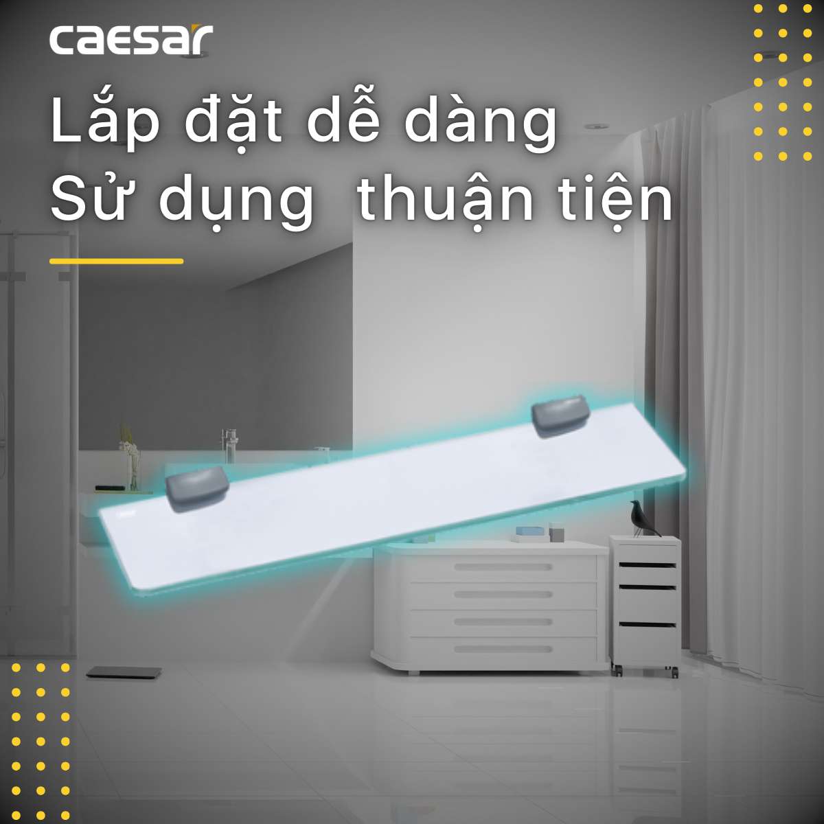 Kệ kính cường lực Caesar Q780V