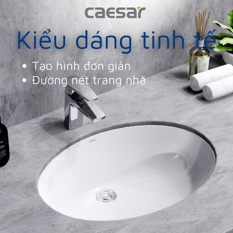 Chậu rửa mặt lavabo âm bàn Caesar L5113