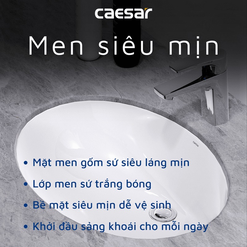Chậu rửa mặt lavabo âm bàn Caesar L5113