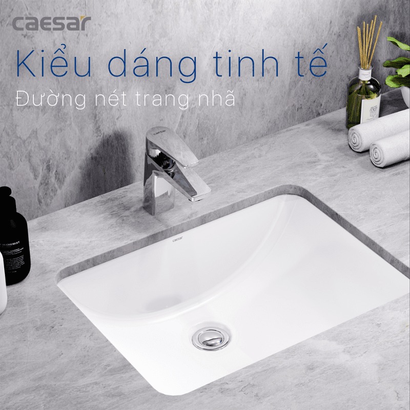 Chậu rửa mặt lavabo âm bàn Caesar L5125