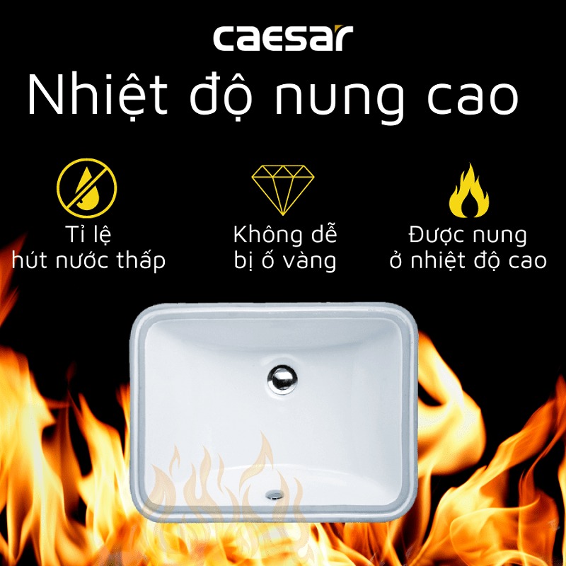 Chậu rửa mặt lavabo âm bàn Caesar L5125