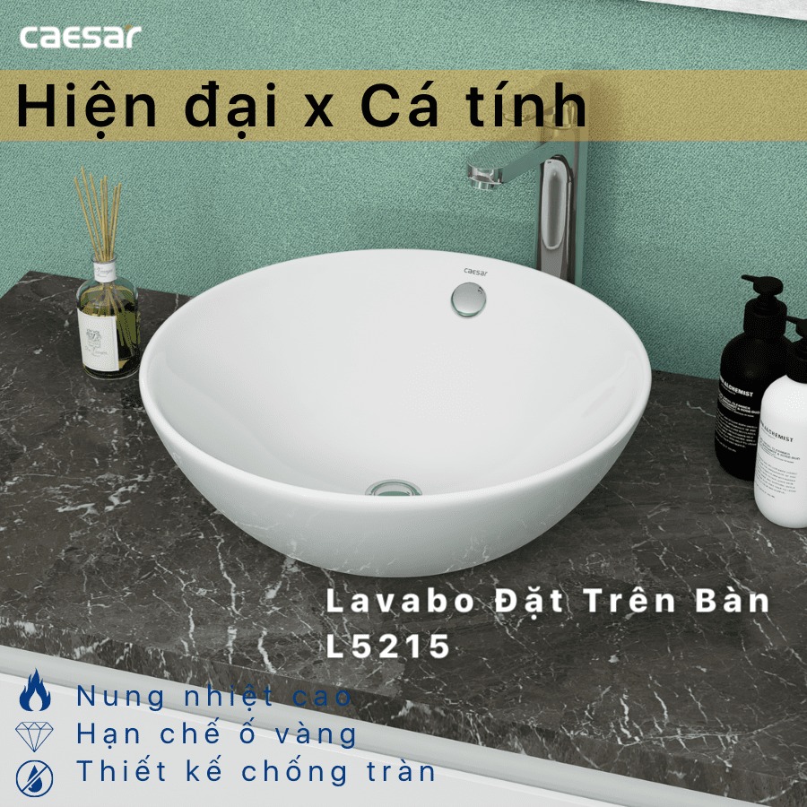Chậu lavabo đặt bàn Caesar L5215