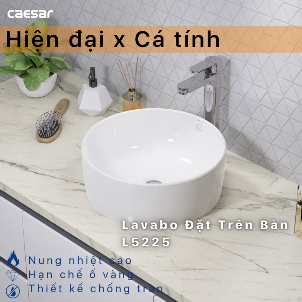 Chậu lavabo đặt bàn Caesar L5225