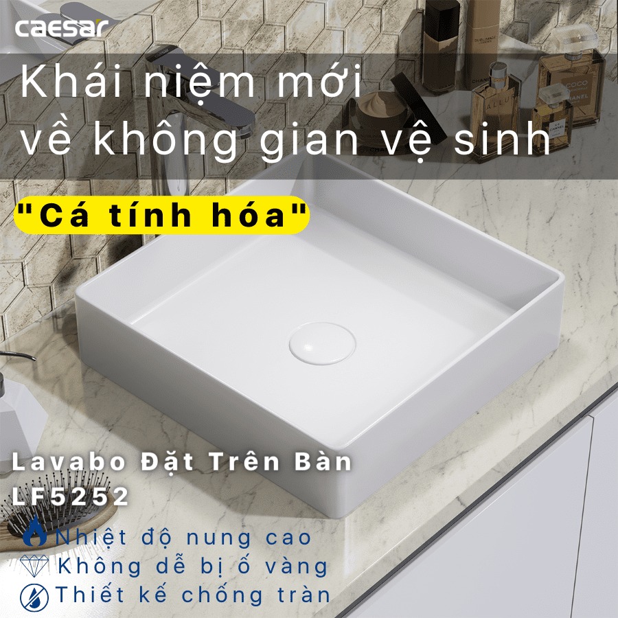 Chậu lavabo đặt bàn Caesar LF5252