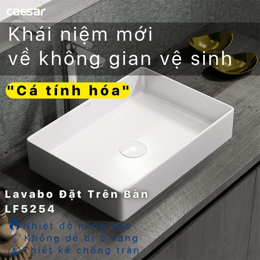 Chậu lavabo đặt bàn Caesar LF5254