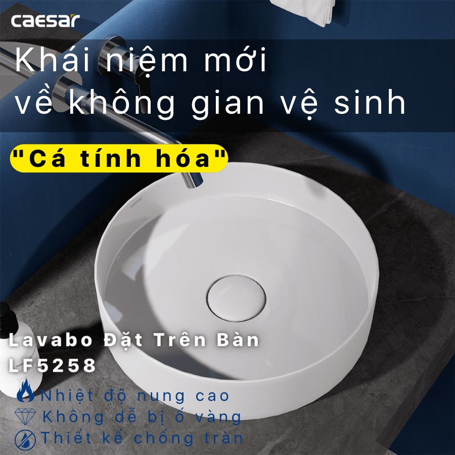 Chậu lavabo đặt bàn Caesar LF5258