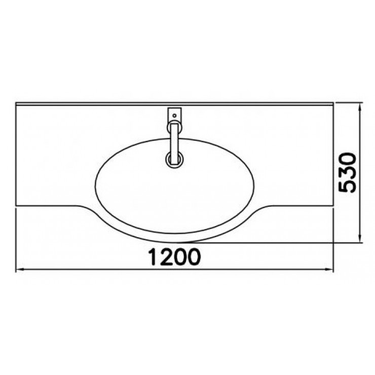Chậu lavabo dương vành Caesar LF5324