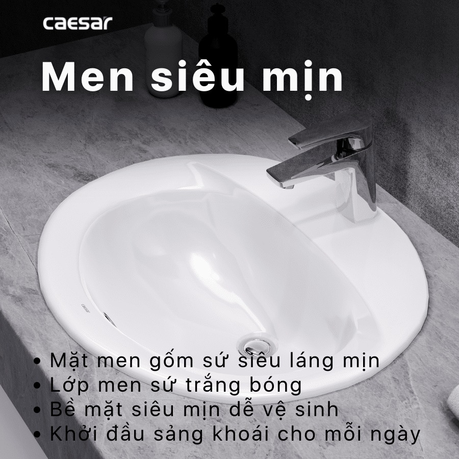 Chậu lavabo dương vành Caesar L5018