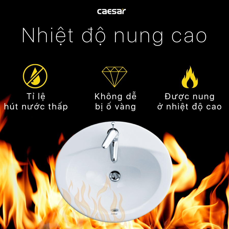 Chậu lavabo dương vành Caesar L5018