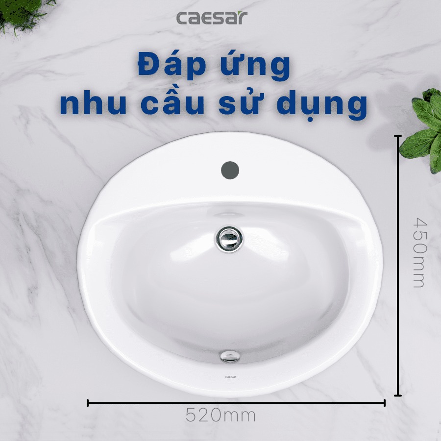 Chậu lavabo dương vành Caesar L5018