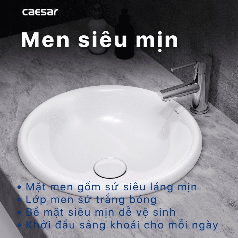 Chậu lavabo dương vành Caesar LF5016