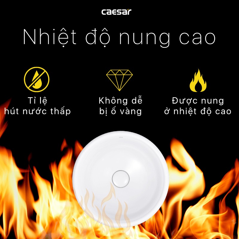 Chậu lavabo dương vành Caesar LF5016