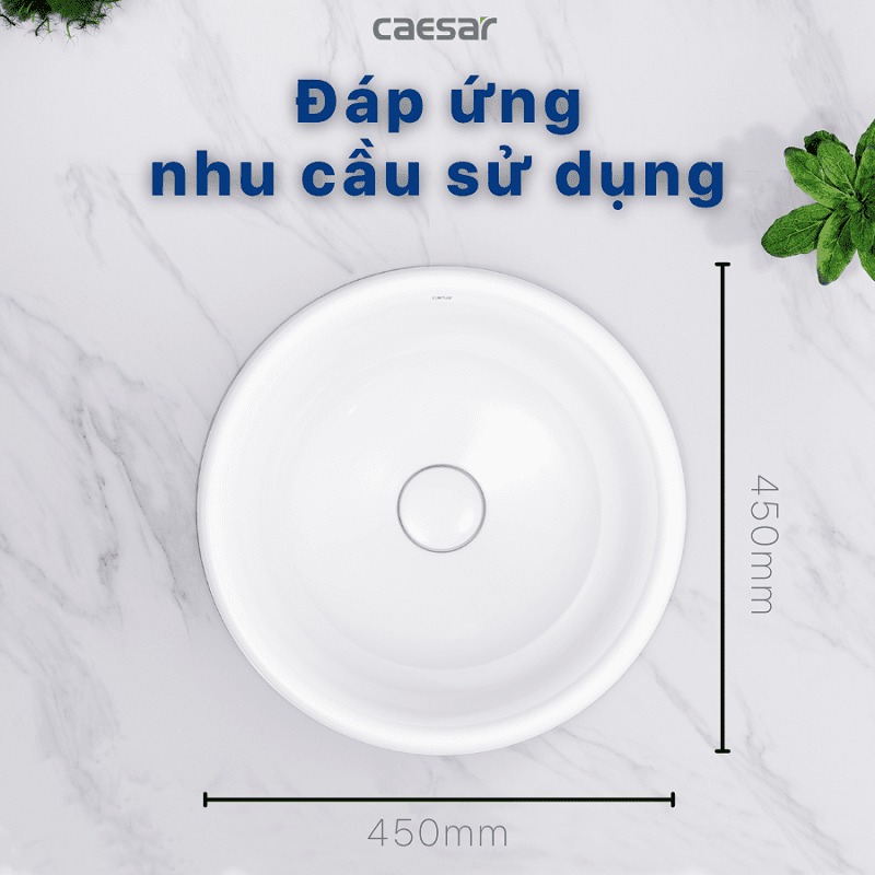 Chậu lavabo dương vành Caesar LF5016
