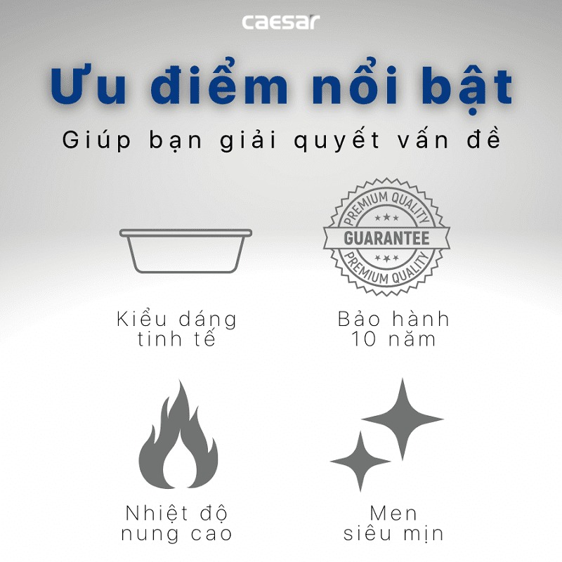Chậu lavabo dương vành Caesar LF5017