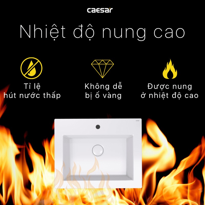 Chậu lavabo dương vành Caesar LF5017