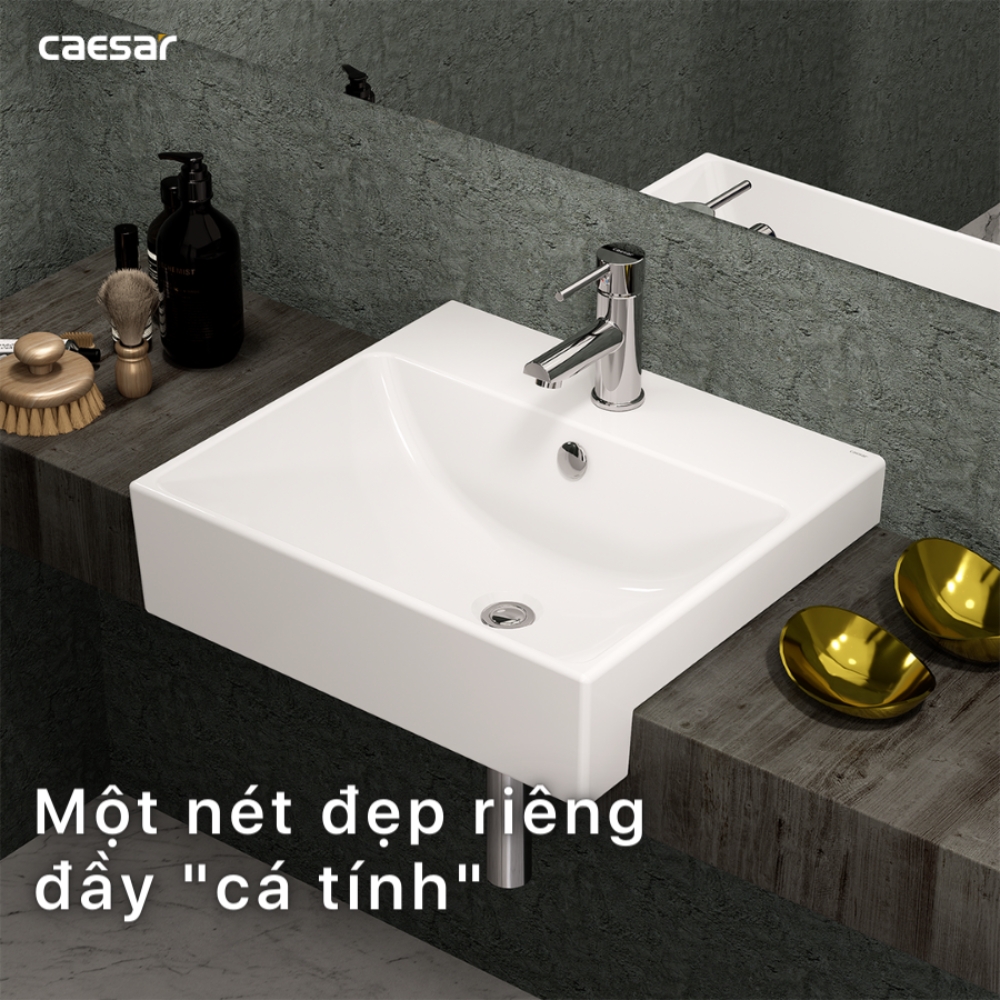 Chậu lavabo bán âm bàn Caesar LF5301