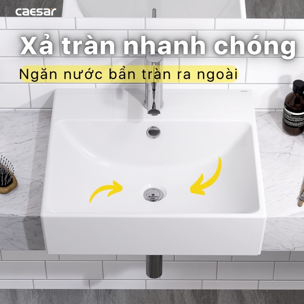 Chậu lavabo bán âm bàn Caesar LF5301