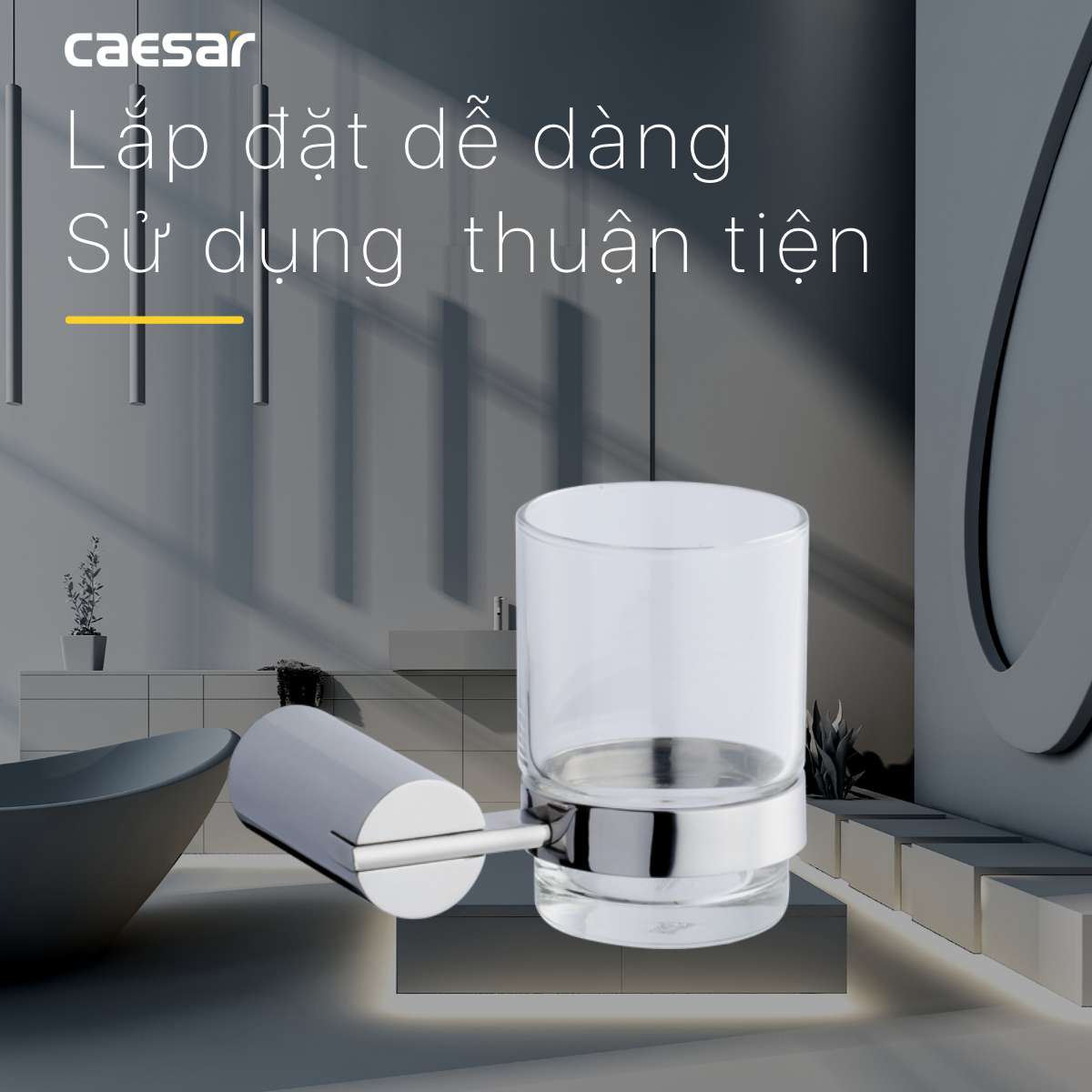 Kệ để bàn chải răng Caesar Q8303