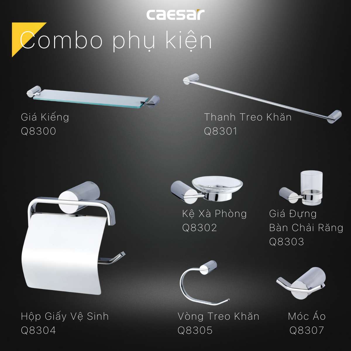 Kệ để bàn chải răng Caesar Q8303
