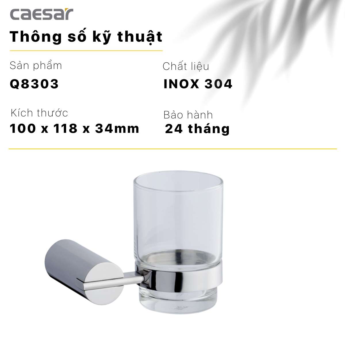 Kệ để bàn chải răng Caesar Q8303