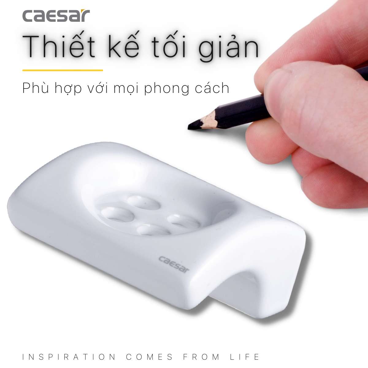 Kệ để bàn chải răng sứ Caesar Q943