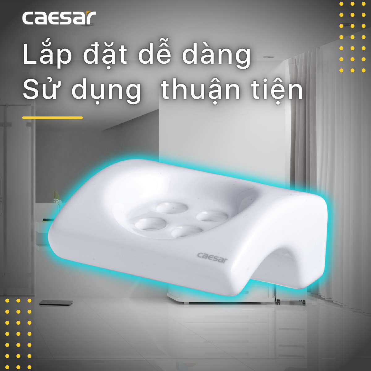 Kệ để bàn chải răng sứ Caesar Q943