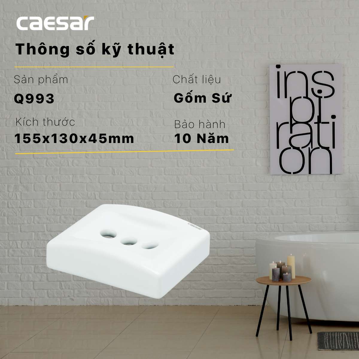 Giá đựng bàn chải răng Caesar Q993