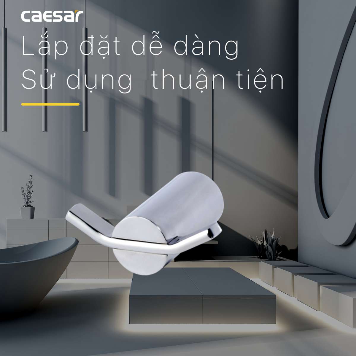 Móc áo đôi Caesar Q8307