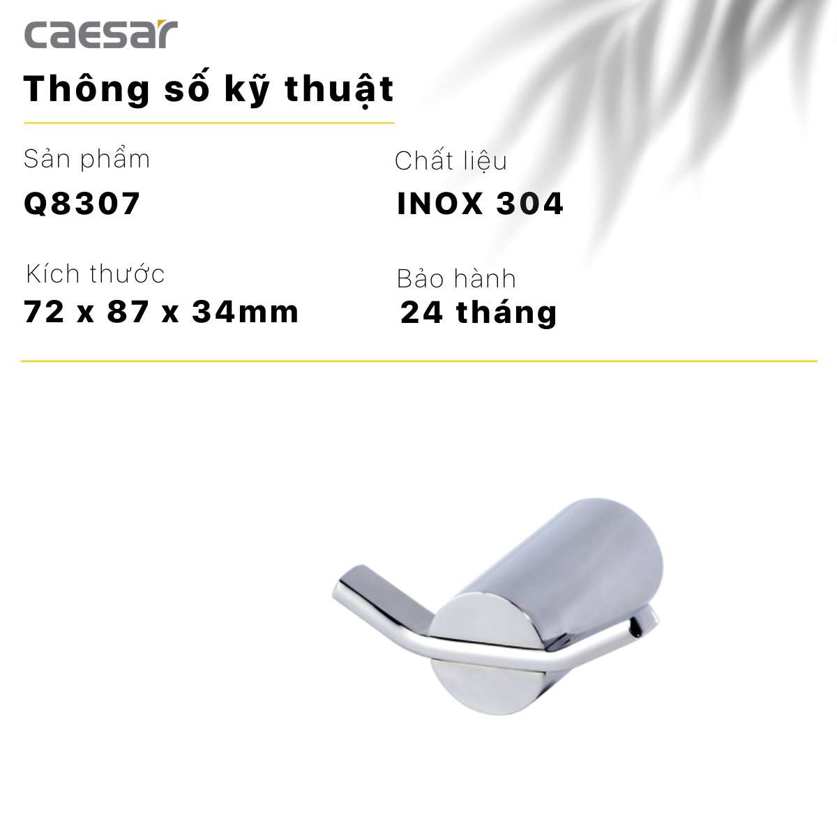 Móc áo đôi Caesar Q8307