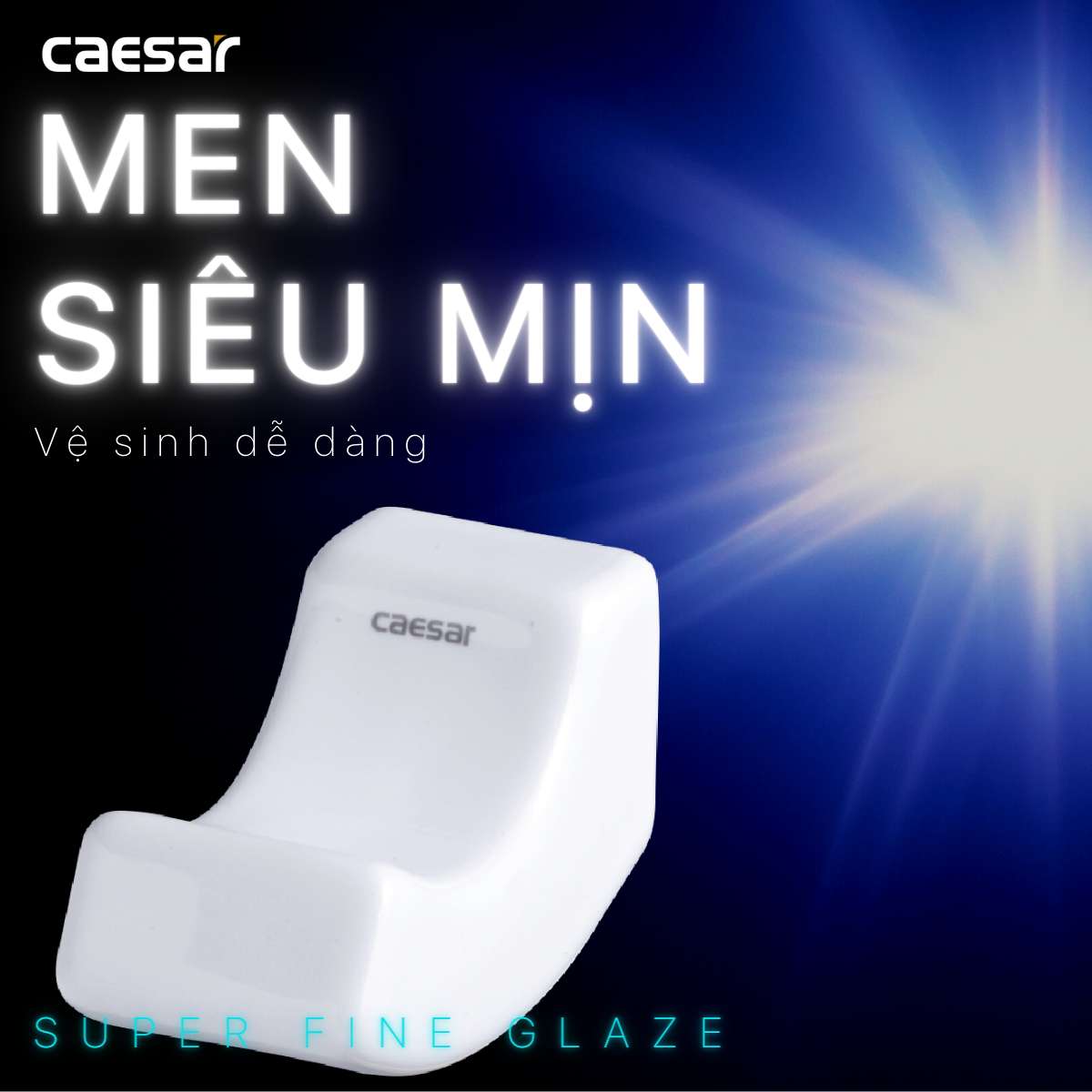 Móc áo đơn bằng sứ Caesar Q947