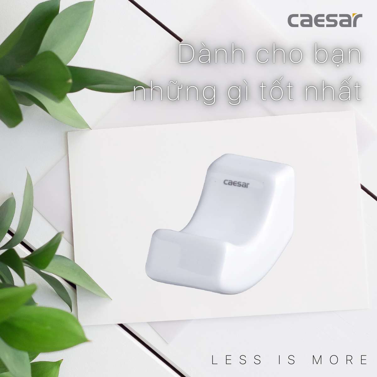 Móc áo đơn bằng sứ Caesar Q947