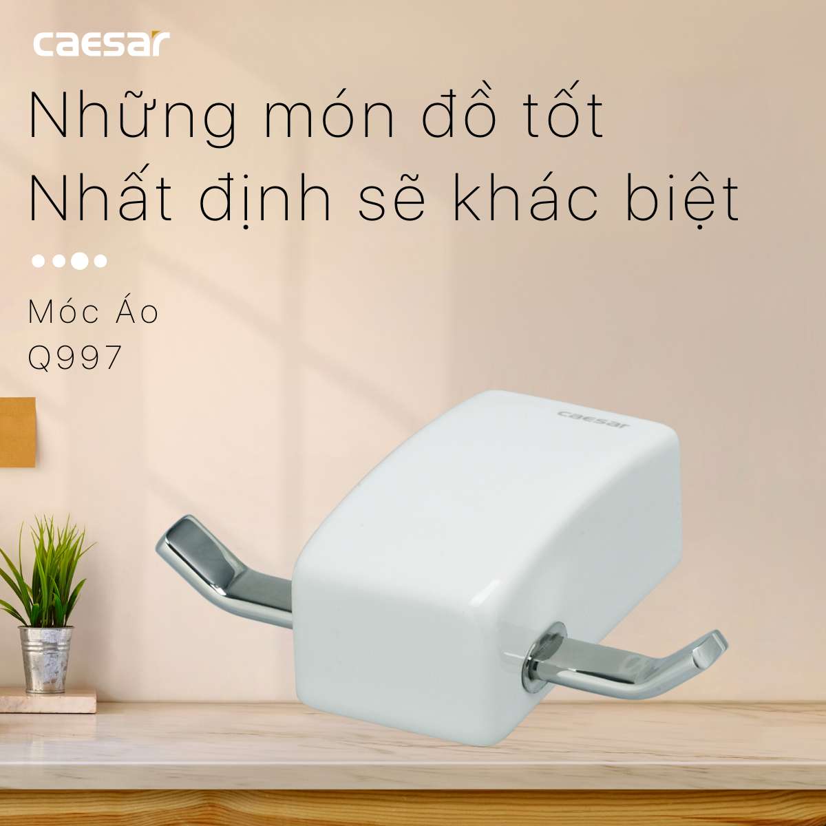 Móc áo đôi Caesar Q997