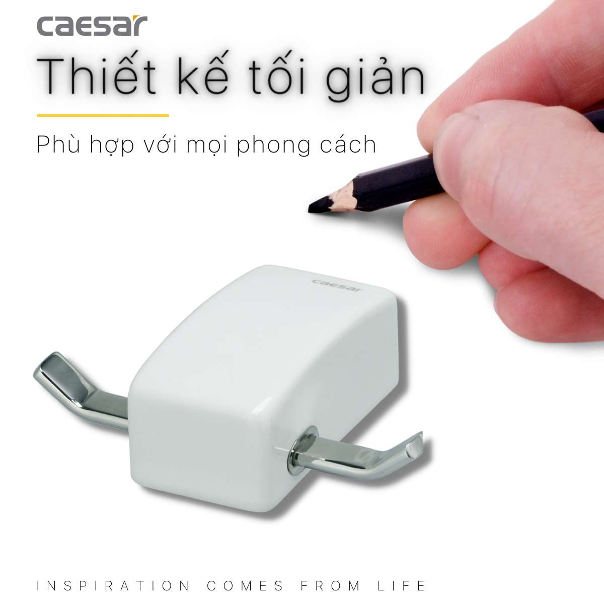 Móc áo đôi Caesar Q997