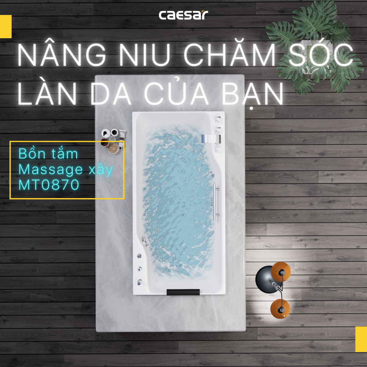 Bồn tắm massage Caesar MT0870