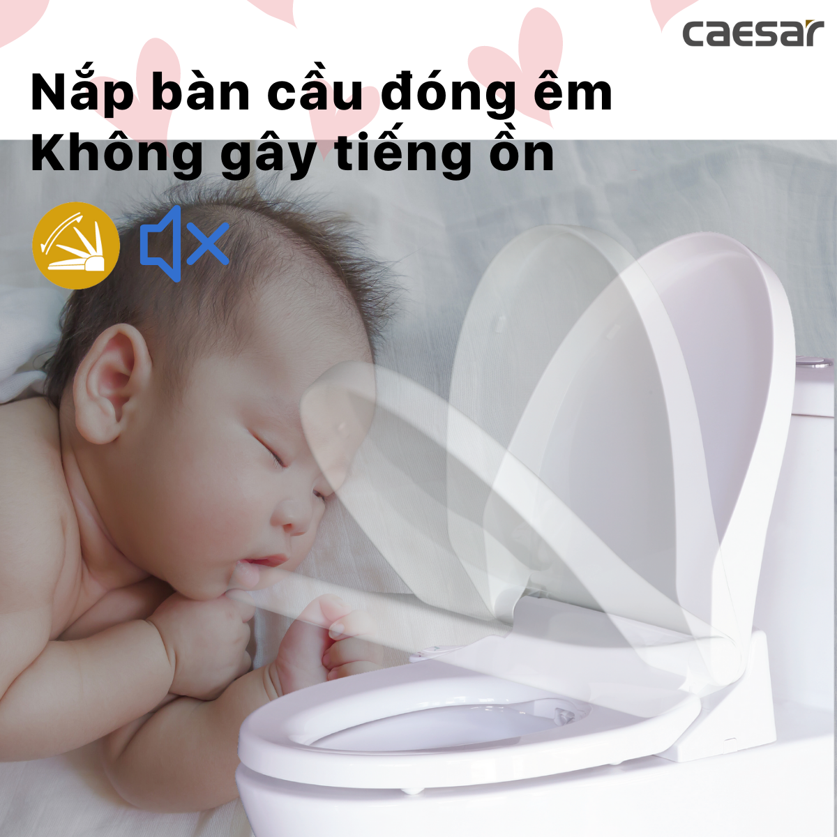 Nắp rửa điện tử Caesar TAF400H (TAF400H-PW)