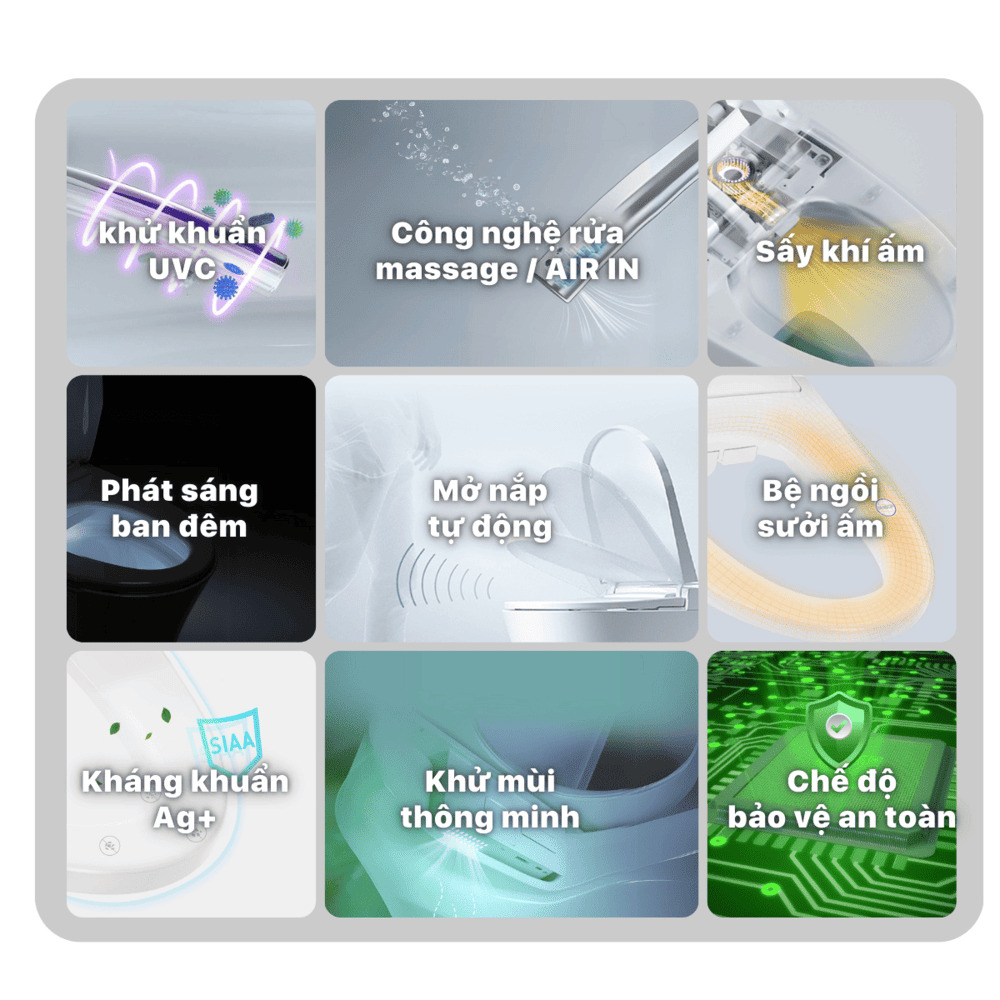 Nắp rửa điện tử Caesar TAF512H (TAF512H-PW)