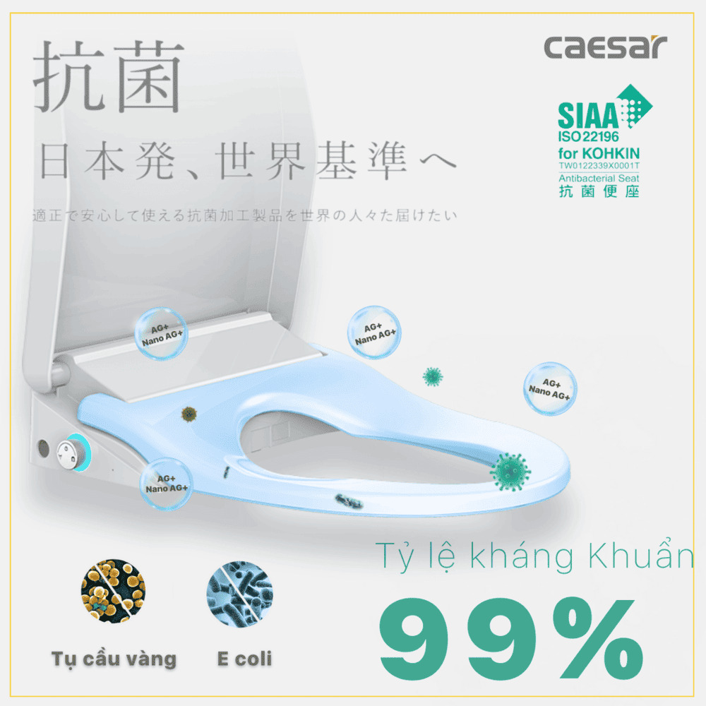 Nắp rửa điện tử Caesar TAF512H (TAF512H-PW)