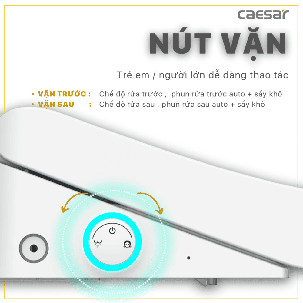 Nắp rửa điện tử Caesar TAF512H (TAF512H-PW)