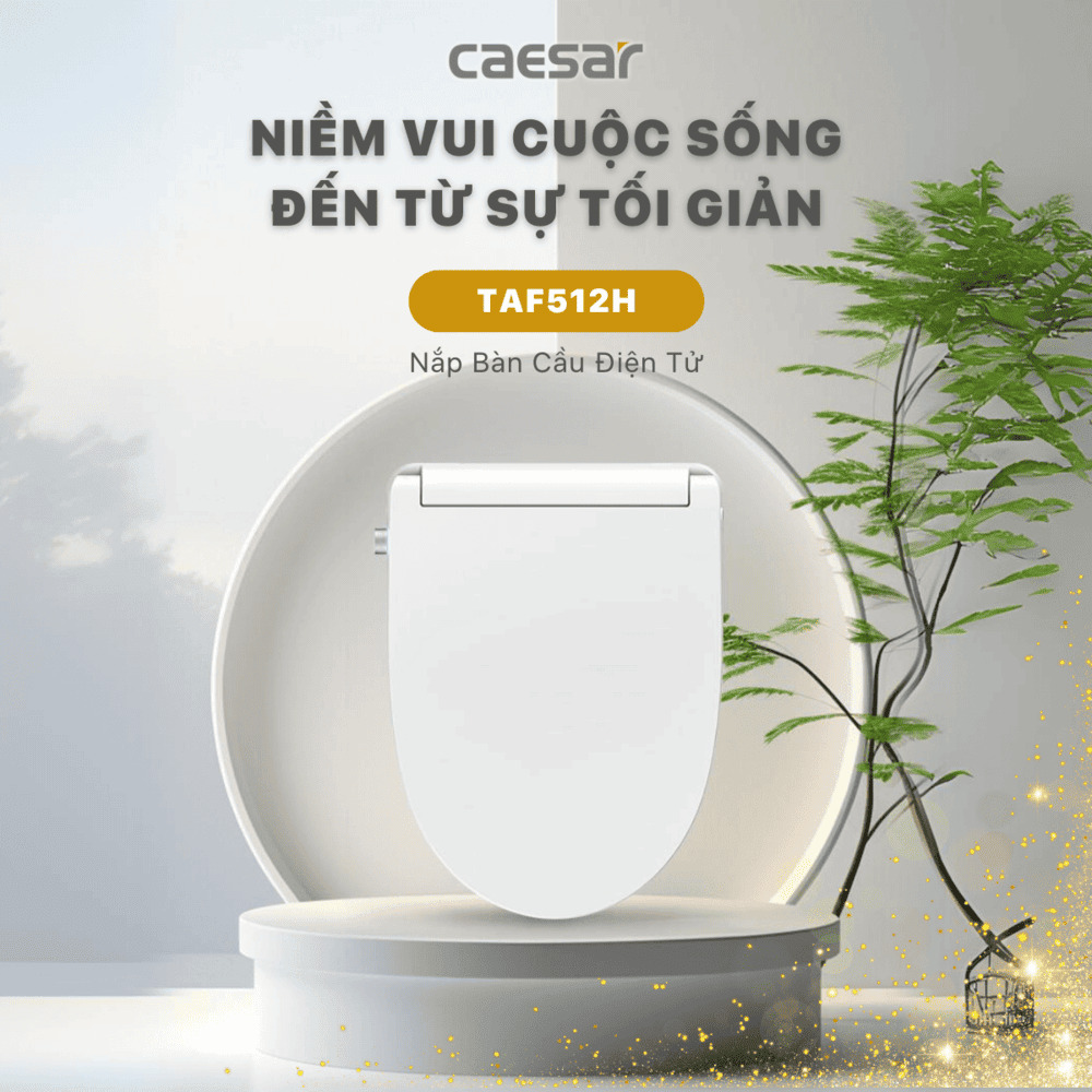 Nắp rửa điện tử Caesar TAF512H (TAF512H-PW)