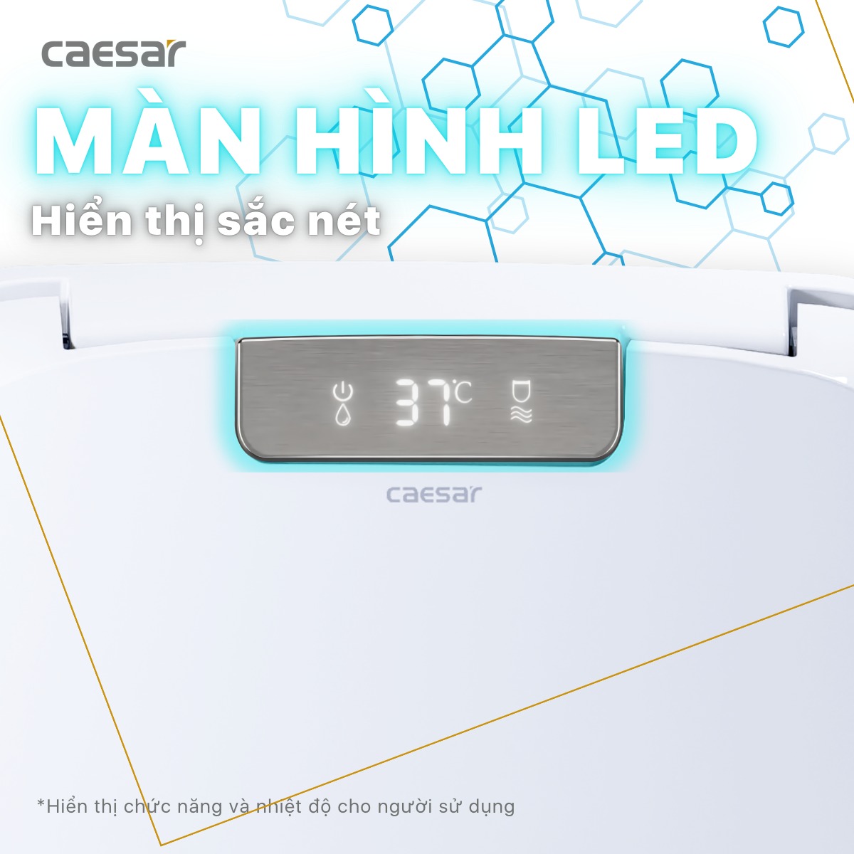 Nắp rửa điện tử Caesar TAF610H (TAF610H-PW)