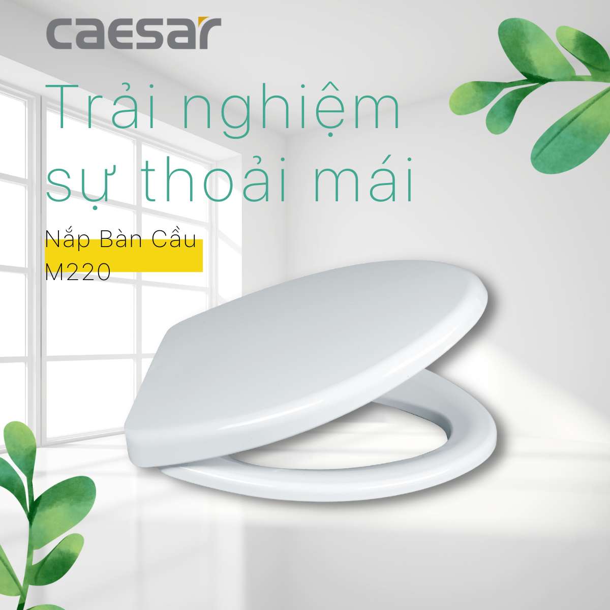 Nắp bồn cầu thường Caesar M220