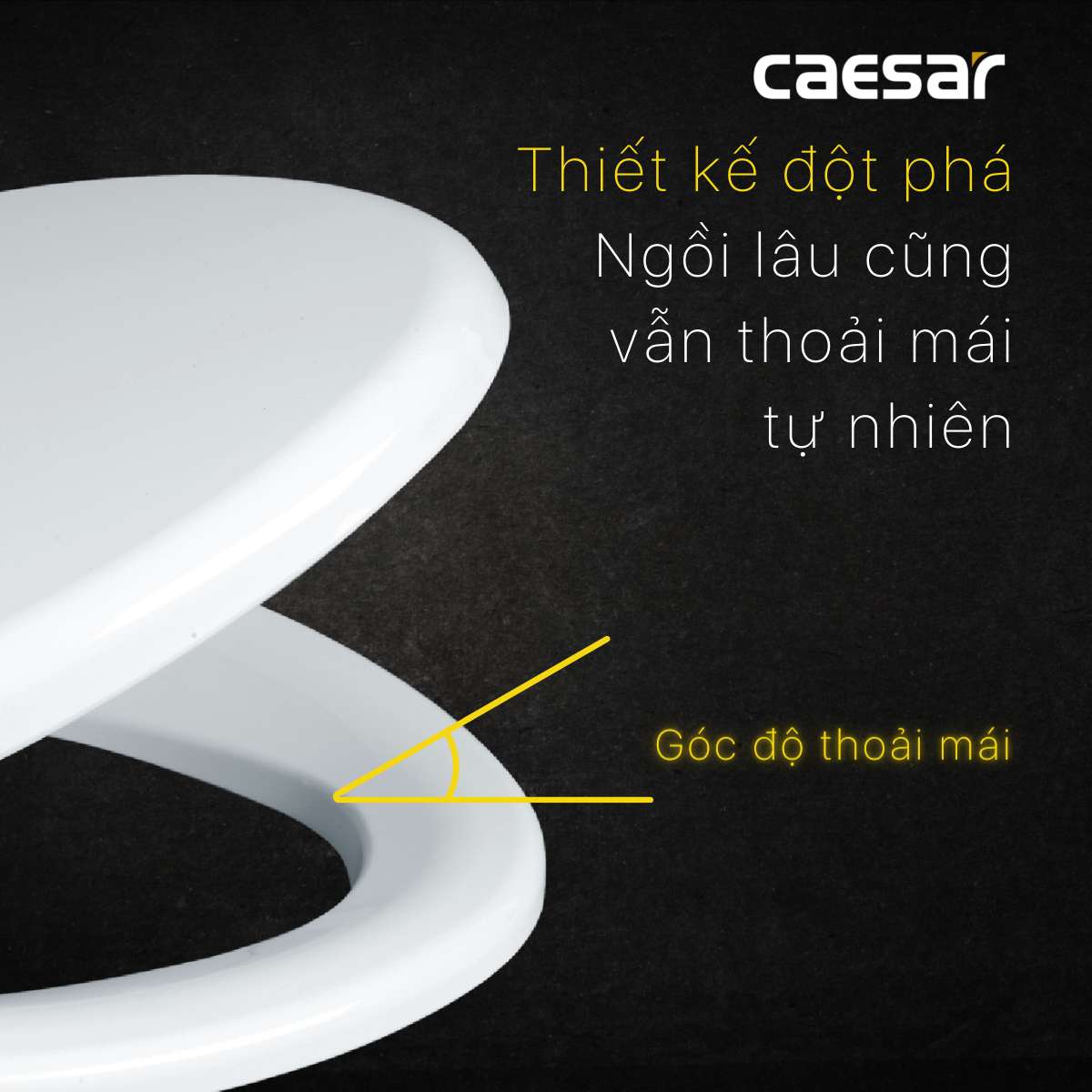 Nắp bồn cầu thường Caesar M220
