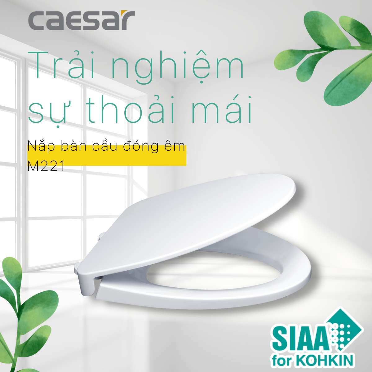 Nắp bồn cầu đóng êm Caesar M221