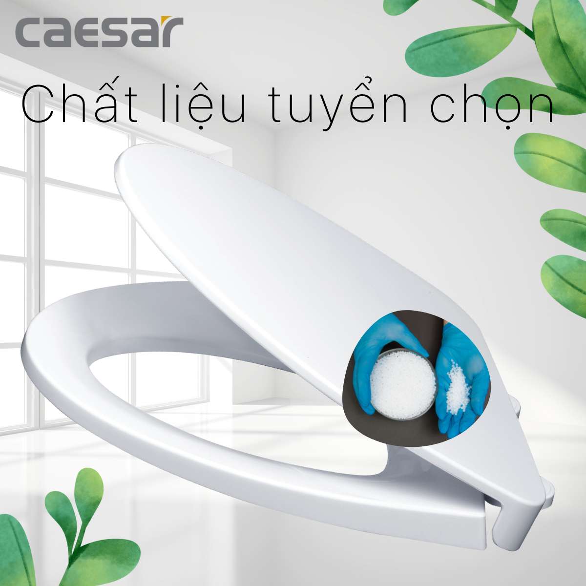 Nắp bồn cầu đóng êm Caesar M221