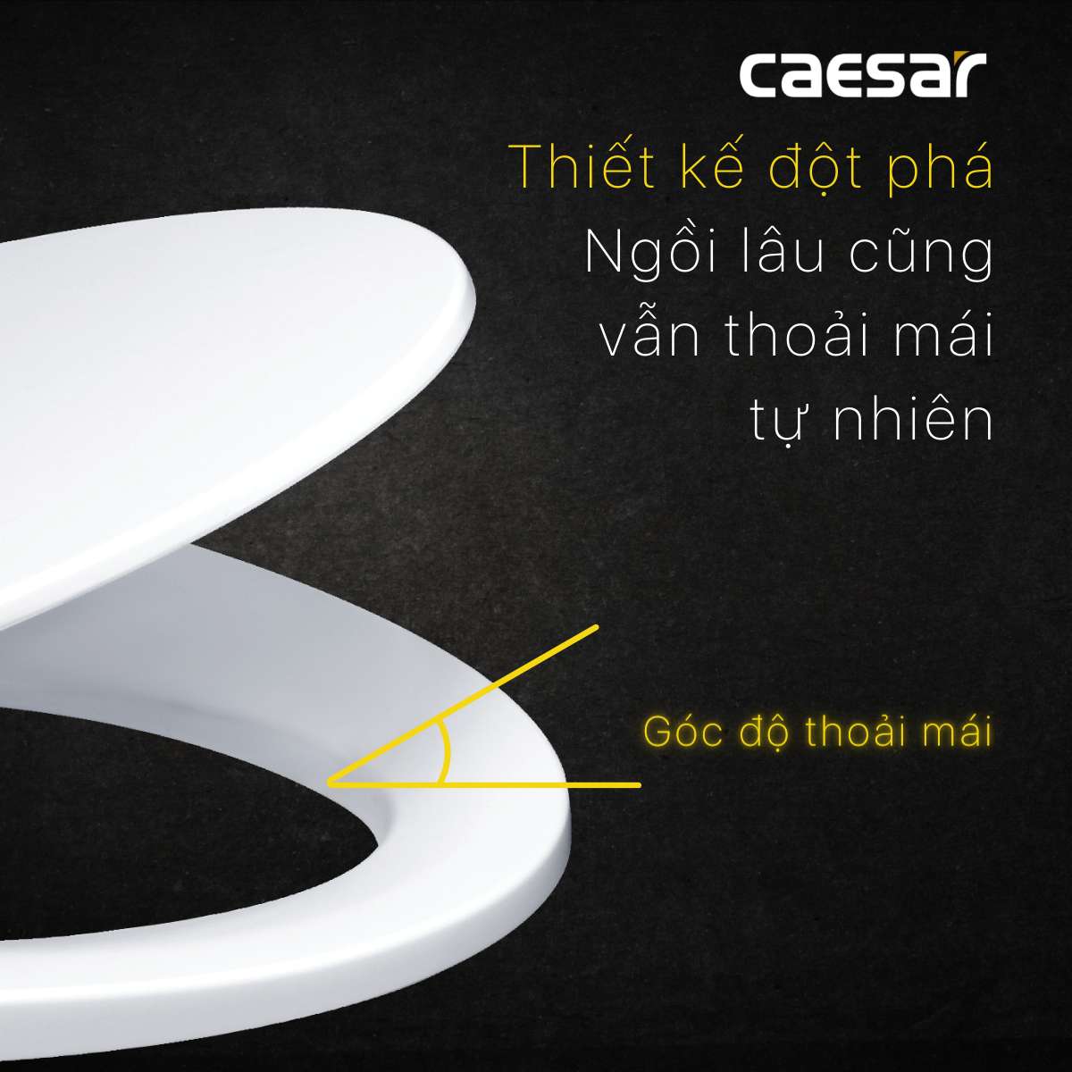 Nắp bồn cầu đóng êm Caesar M221