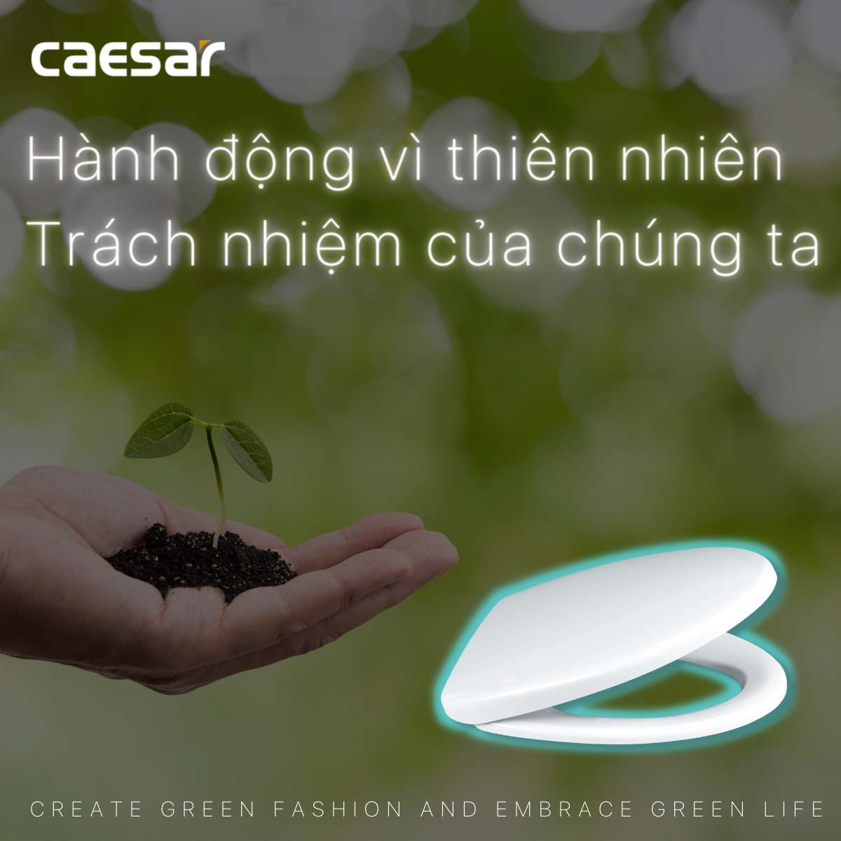 Nắp bồn cầu đóng êm Caesar M232