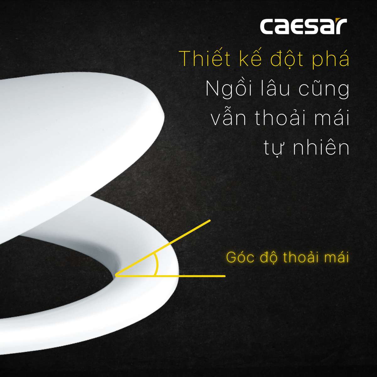 Nắp bồn cầu đóng êm Caesar M232