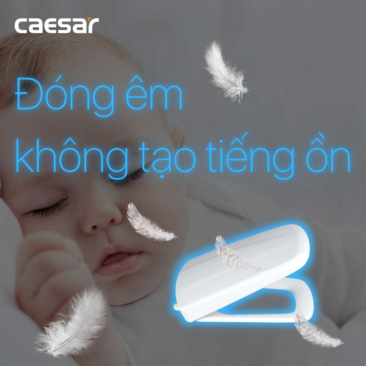 Nắp bồn cầu đóng êm Caesar M236